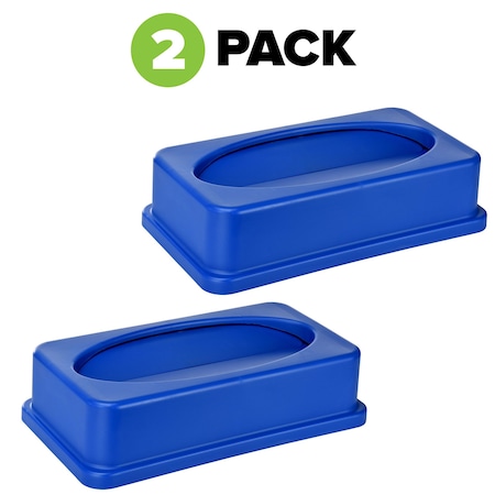 Alpine Industries Blue Slim Trash Can Swing Lid, PK2 ALP478-2-BLU-2pk
